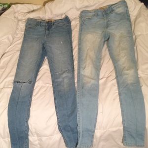 Two Hollister size 1 jeans